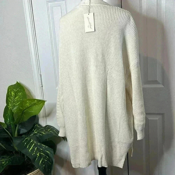 Universal Thread Women’s Open-front Cozy Knit Cardigan Color Cream Size 2X - Picture 10 of 12